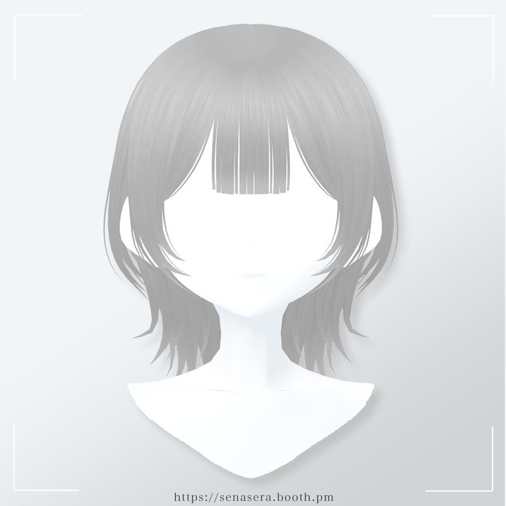 【VRoid】抜け感ショートウルフ