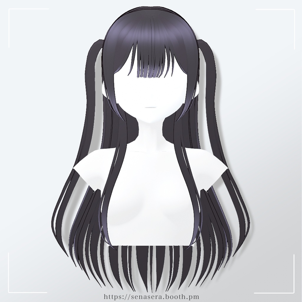 【VRoid】シルキーハーフツイン