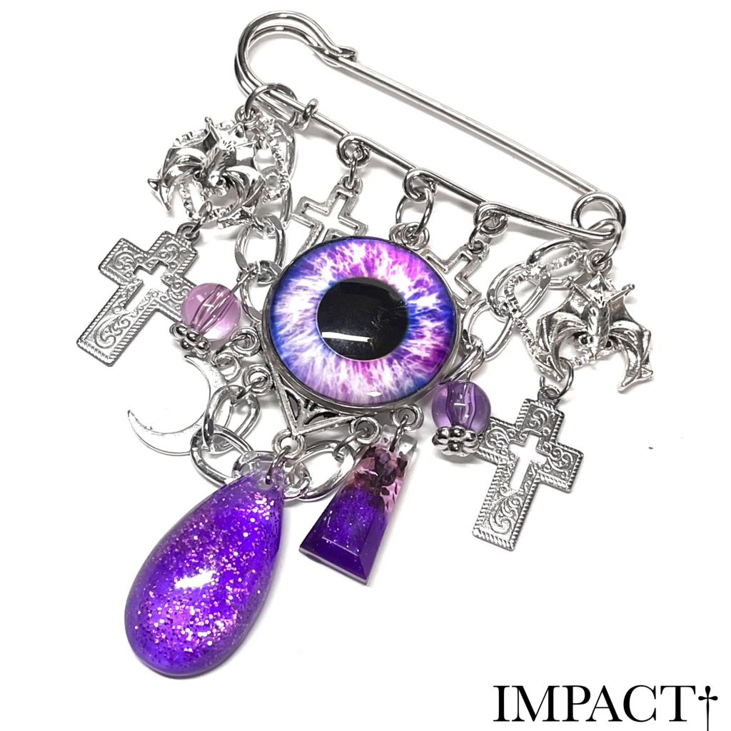 BB11 怪物の瞳ピンブローチ(PURPLE)