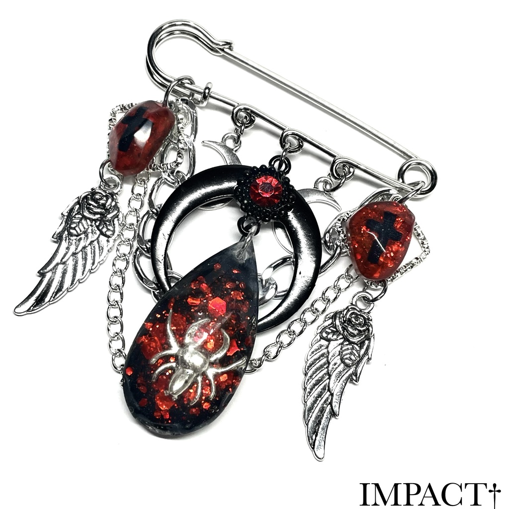 BB16 spider dark BLOODピンブローチ♥