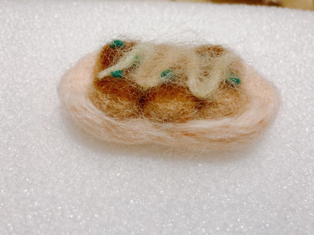 羊毛フェルトマスコット【たこ焼き】