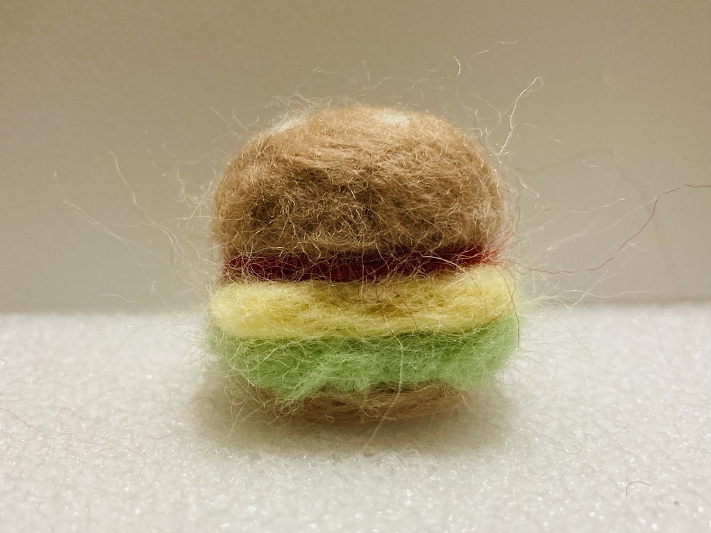 羊毛フェルトマスコット【ハンバーガー】