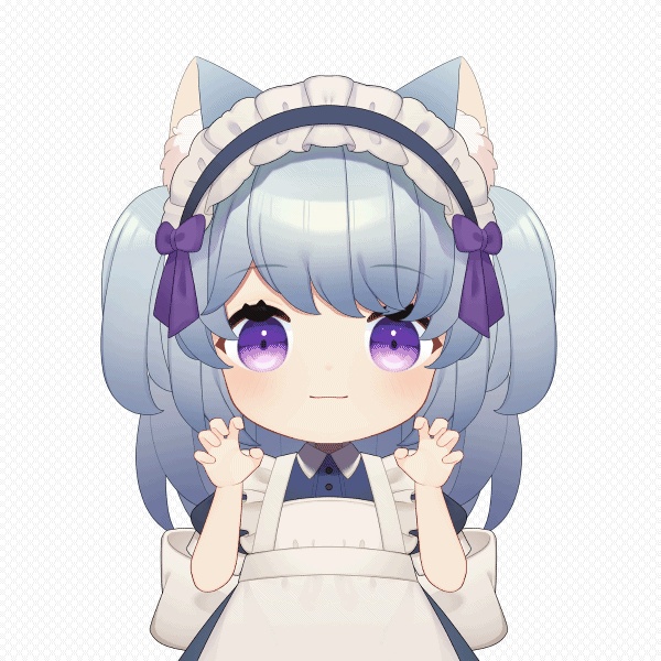 【live2dモデル】デフォルメ猫耳メイド【vts用】