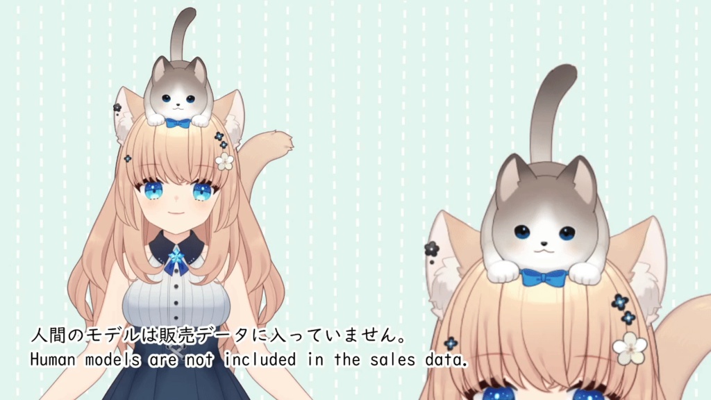 【Live2D】頭にも乗せられる猫【VTubeStudio用】