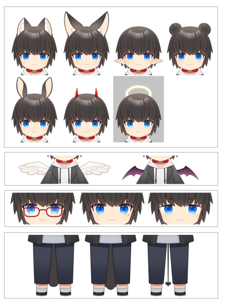 【Live2D】カスタムちび男子【VTubeStudio用】