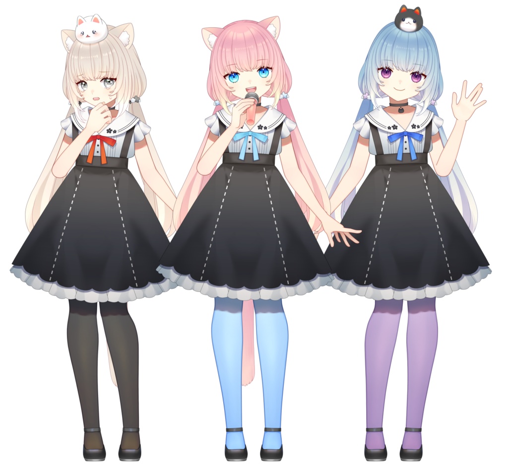 【Live2D】頭に猫を乗せた女の子【VTubeStudio用】