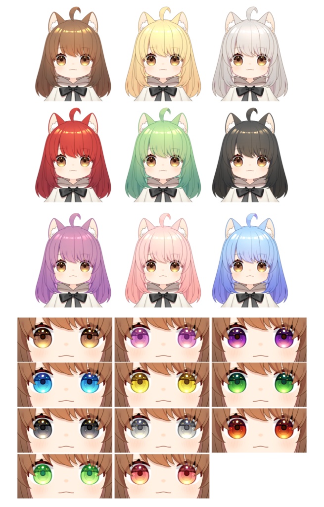 【Live2D】新デフォルメ猫耳少女【VTubeStudio用】