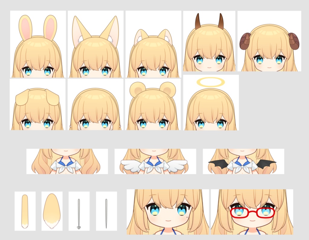 【Live2D】水着の女の子【VTubeStudio用】