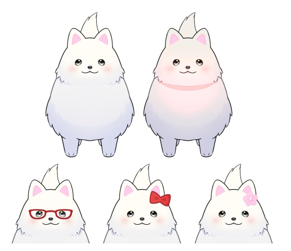 【Live2D】光る首輪をつけた犬【VTubeStudio用】