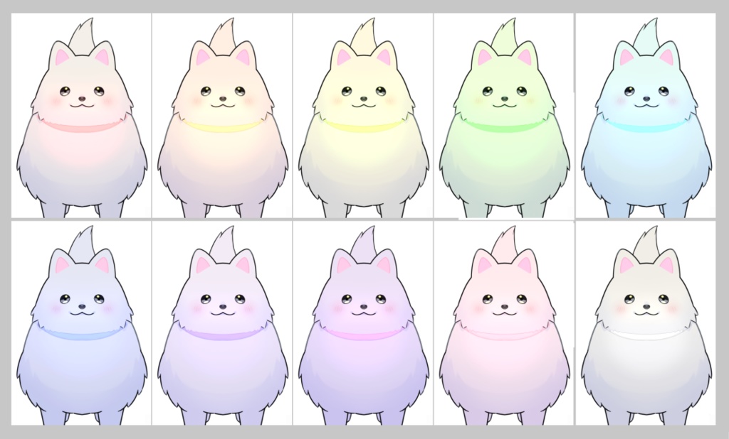 【Live2D】光る首輪をつけた犬【VTubeStudio用】