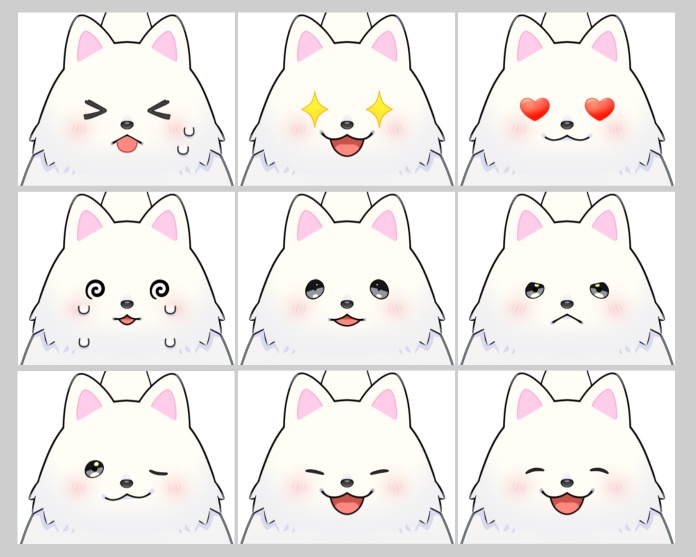 【Live2D】光る首輪をつけた犬【VTubeStudio用】