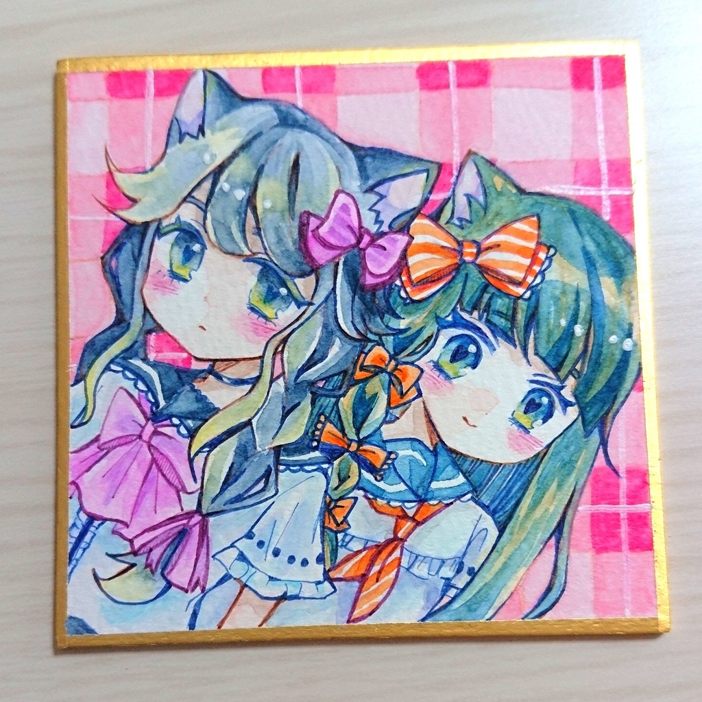 【豆色紙】狼さんと猫さん