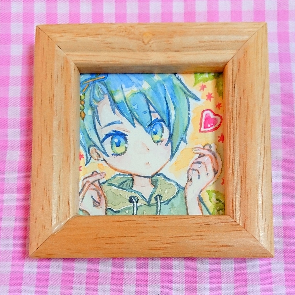 【ミニ原画】ウィンザーブルーの青くん