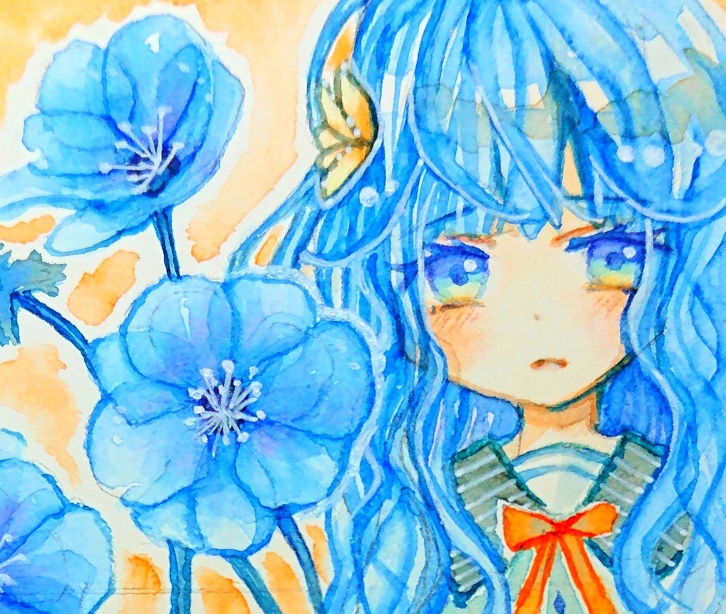 【ミニ原画】アネモネのお花
