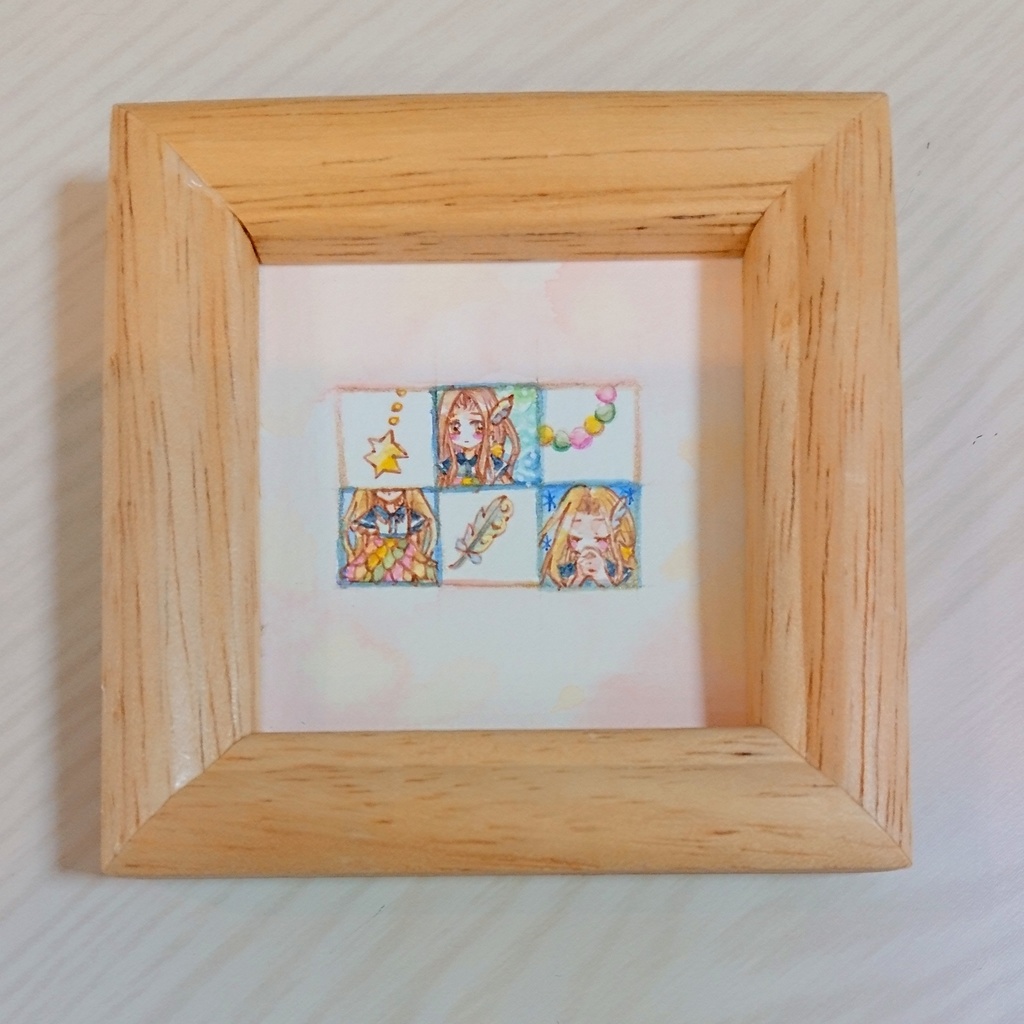 【ミニ原画】1cmのミニアマビエ様 擬人化