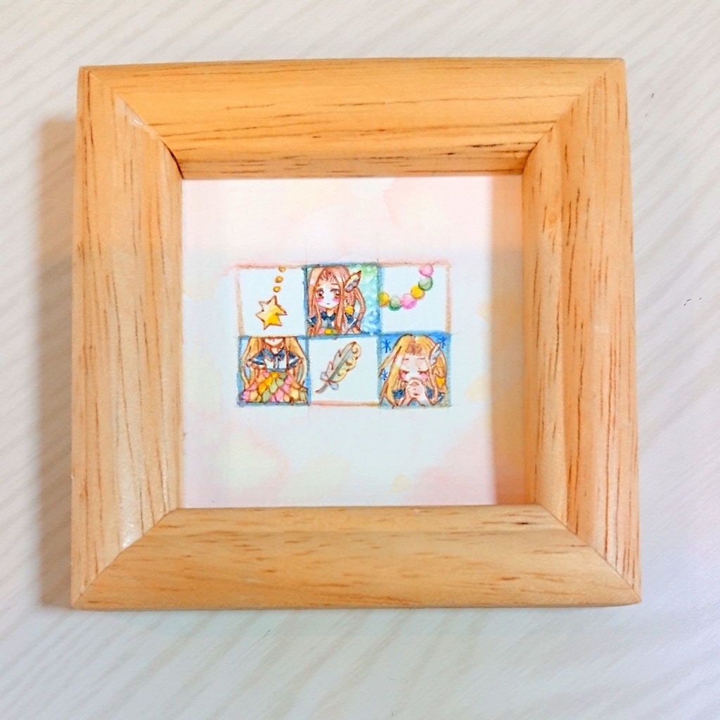 【ミニ原画】1cmのミニアマビエ様 擬人化