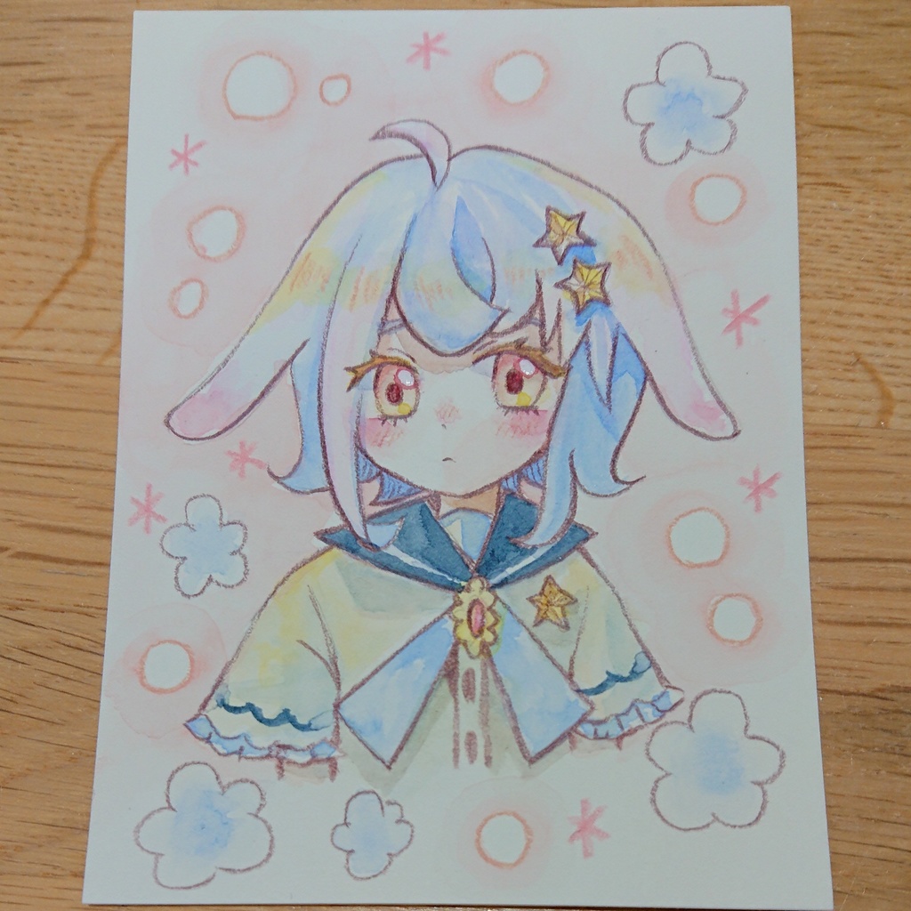 【ぷち原画】冬の垂れ耳うさぎさん