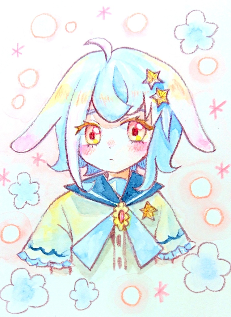 リアル 手描きイラスト原画 ミニキャラ（たれ耳） | www.ouni.org