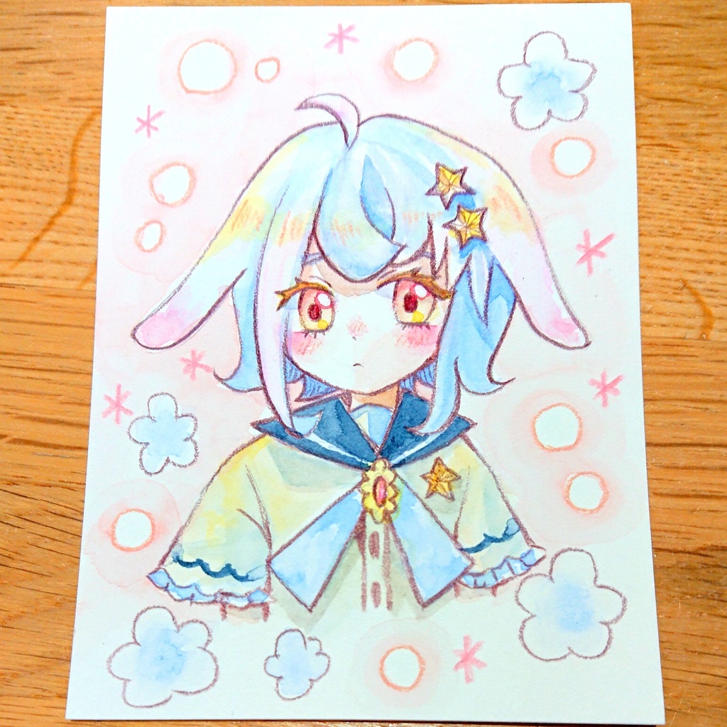 【ぷち原画】冬の垂れ耳うさぎさん