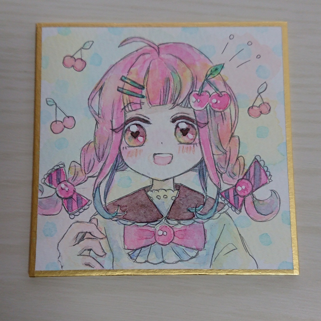 【豆色紙】さくらんぼちゃん