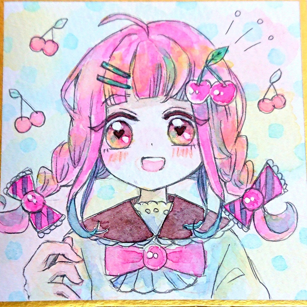 【豆色紙】さくらんぼちゃん