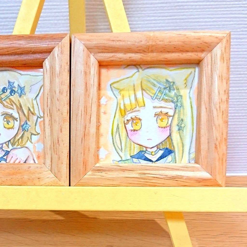 【ミニ原画】金髪の猫さん