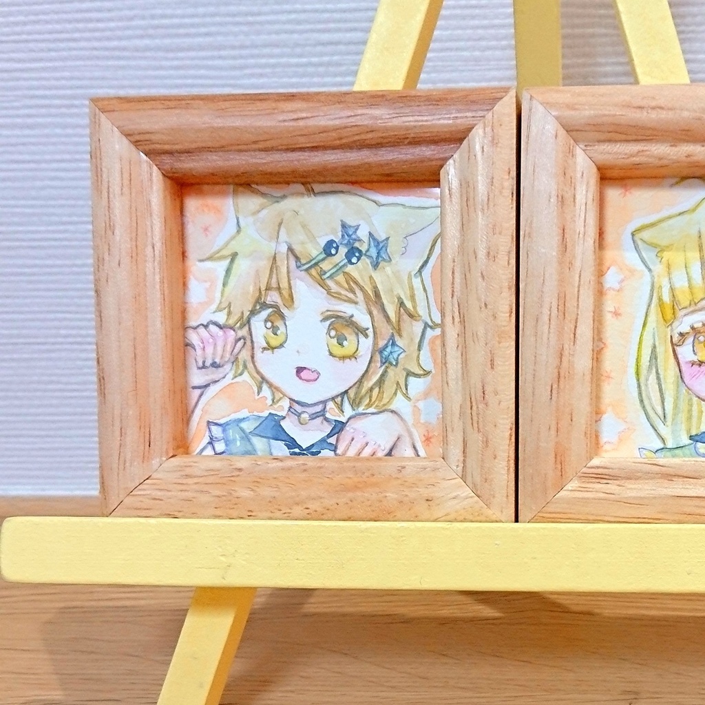 【ミニ原画】金髪の猫くん