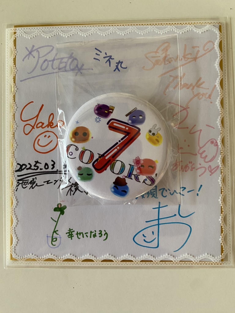 7Colors in池袋 色紙＆缶バッジセット