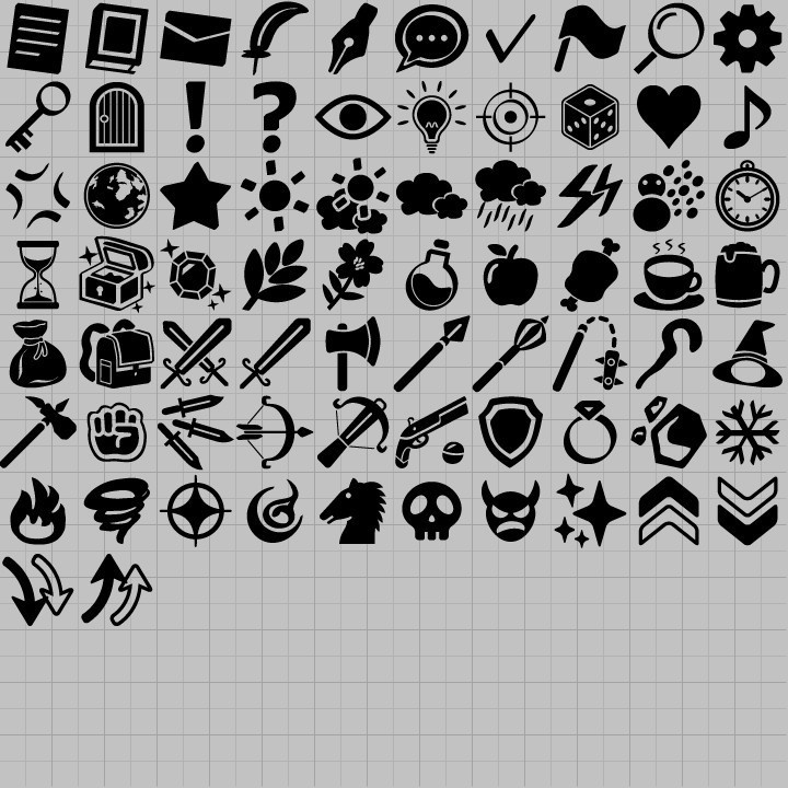 ファンタジーTRPG向け シンプルなアイコン集