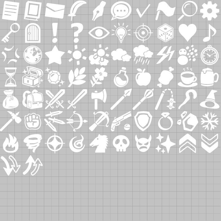 ファンタジーTRPG向け シンプルなアイコン集