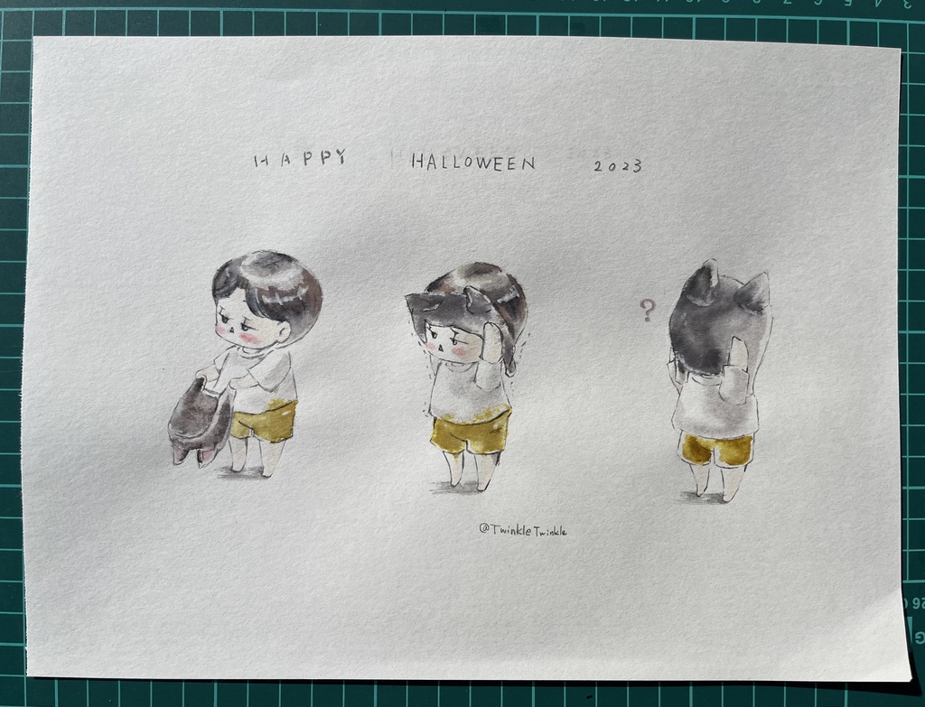 ハロウィンイラスト原画