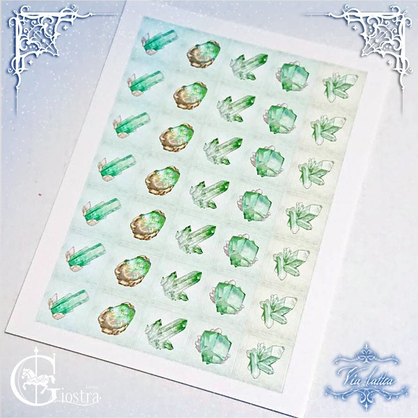 シールシート<青い石><緑の石>