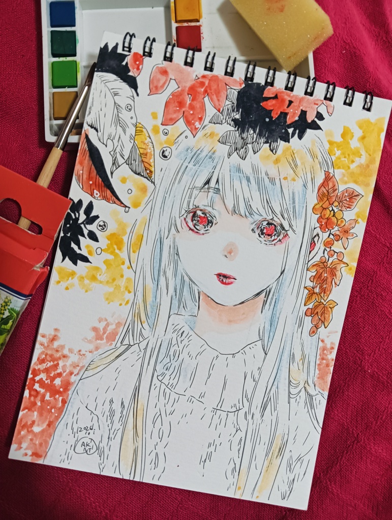 【原画】秋と少女