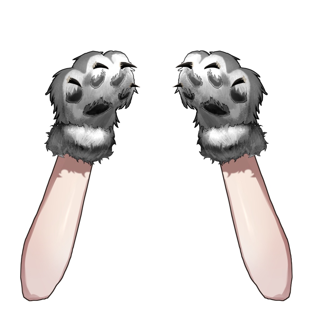 【動く!配信Live2Dアイテム】ハロウィンの仮装に!狼セット【カラー自由】