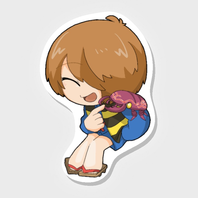 高山＆ツノマガリオバケクワガタ アクリルキーホルダー
