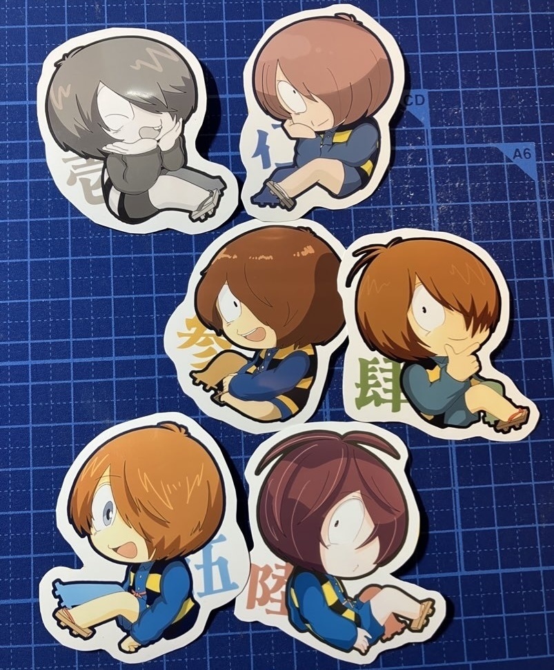 歴代鬼太郎シール2枚セット