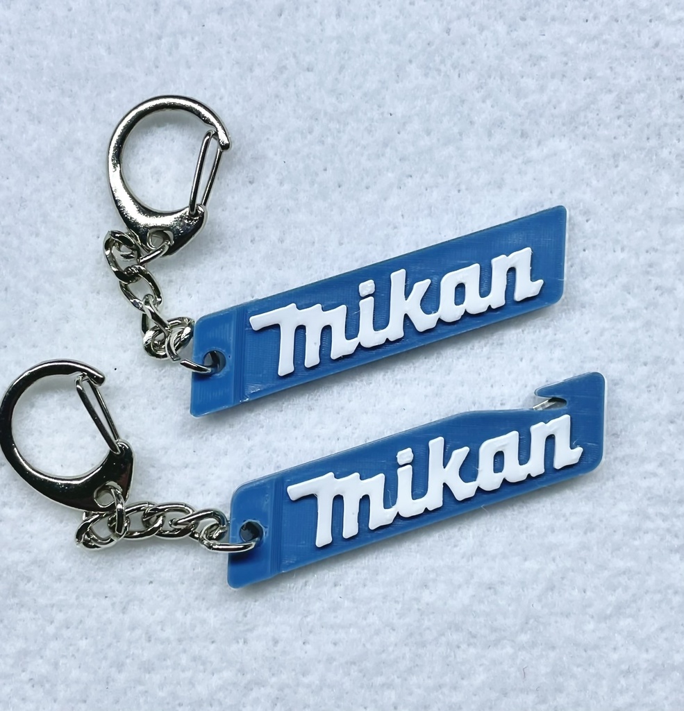 電動工具風カラーの多機能キーホルダーMINI【切断補助＆ミニ定規付き】