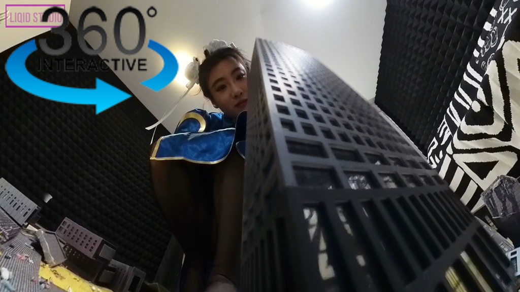【VR360 ° 巨大娘】世界を制覇する王者・巨大春レイさま 後編