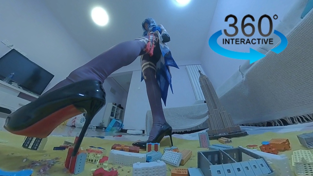 【VR360 ° 巨大娘】巨大仙獣の甘雨ちゃん・地球は私のおもちゃ箱 前編