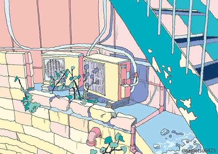 postcard「室外機」