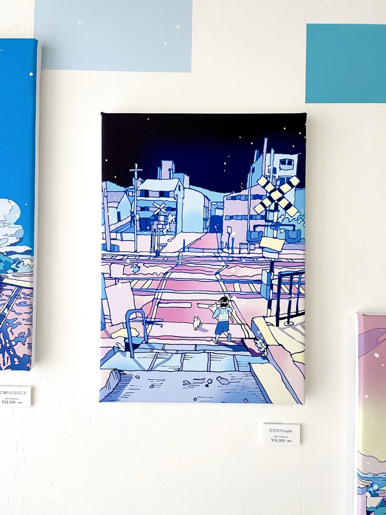 出力作品「たわむれnight」尾道の風景/printed canvas [Onomichi]