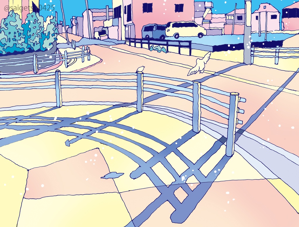 11枚セット「中切町の風景」/postcard 11sheets set drawing in Nakagiri(Nagoya)