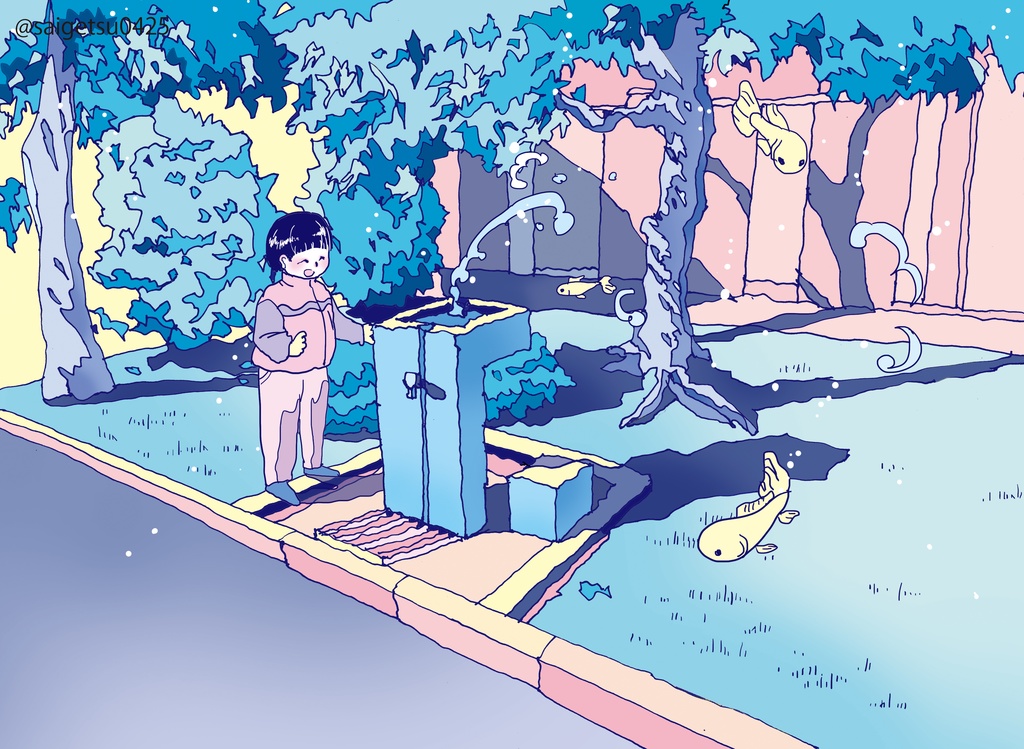 11枚セット「中切町の風景」/postcard 11sheets set drawing in Nakagiri(Nagoya)