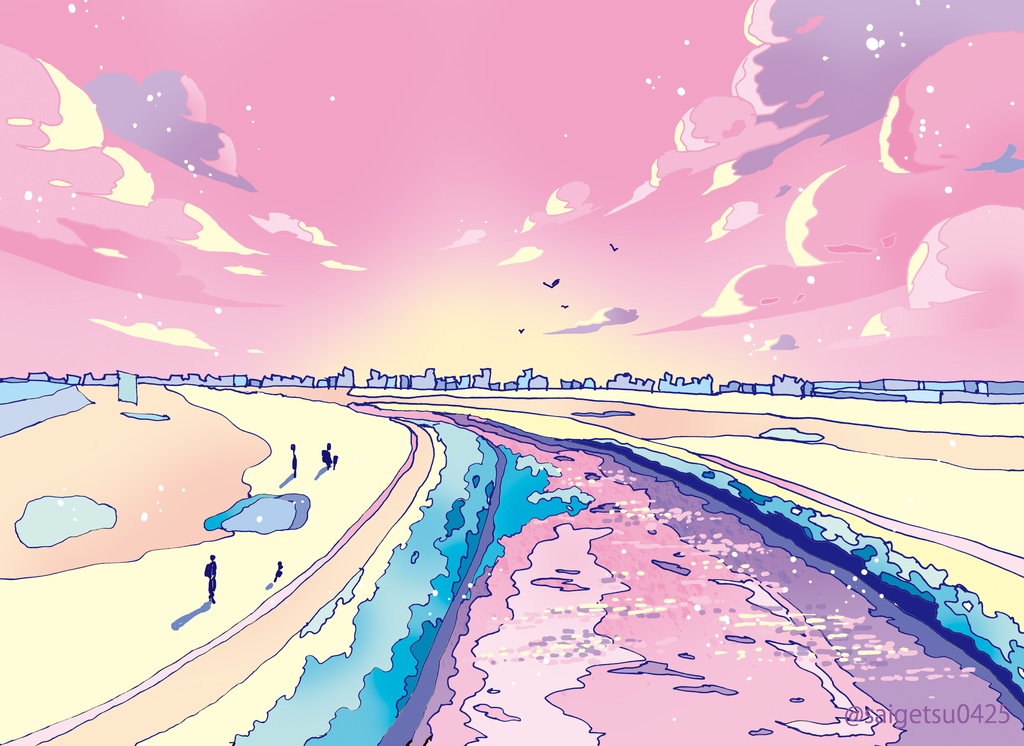 11枚セット「中切町の風景」/postcard 11sheets set drawing in Nakagiri(Nagoya)