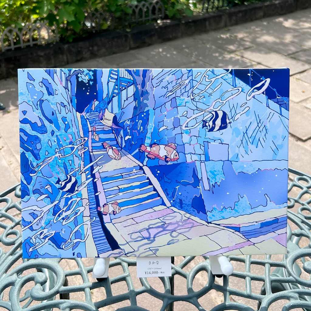 出力作品「さかな」長崎の風景/ printed canvas [Nagasaki]