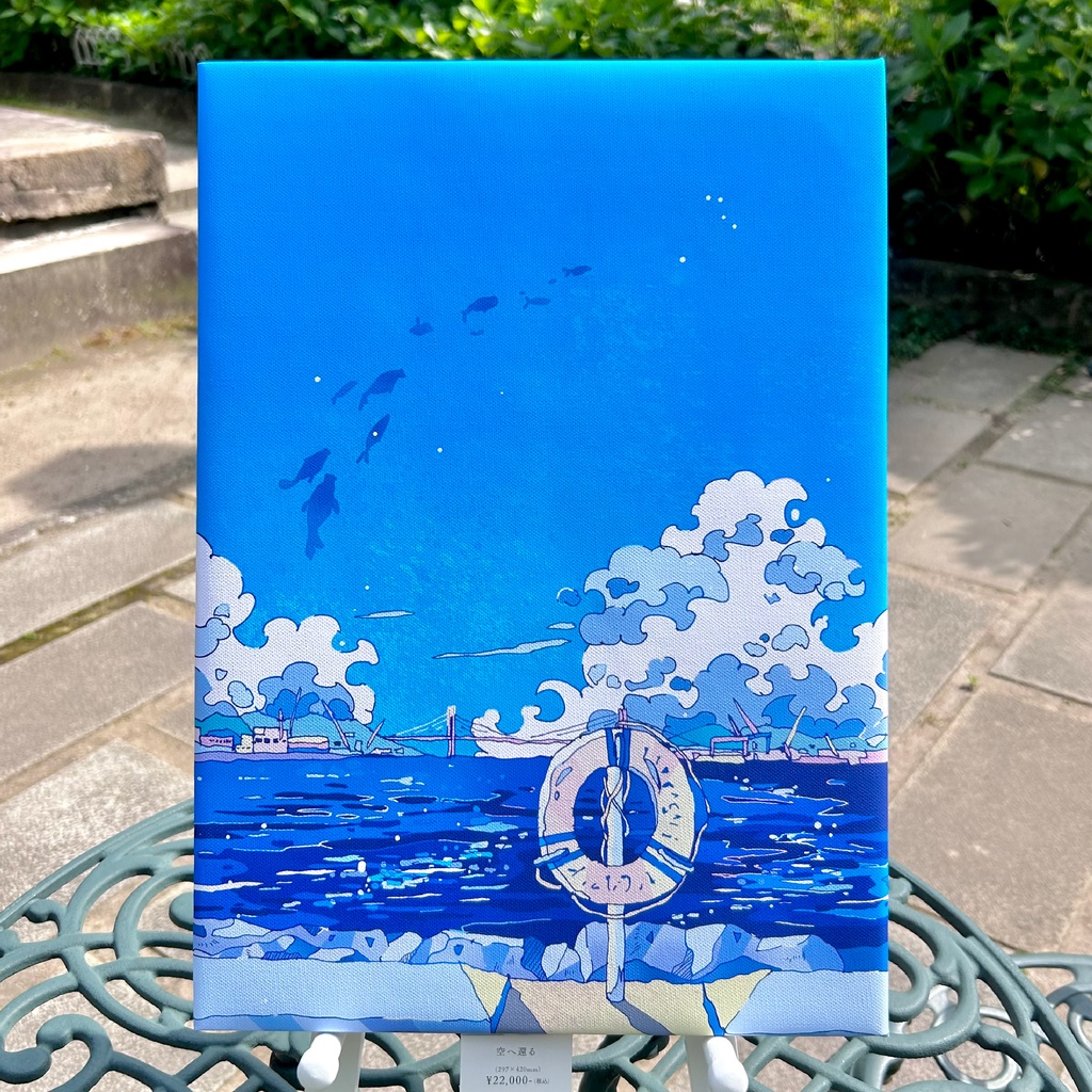 出力作品「空へ還る」長崎の風景/ printed canvas [Nagasaki]