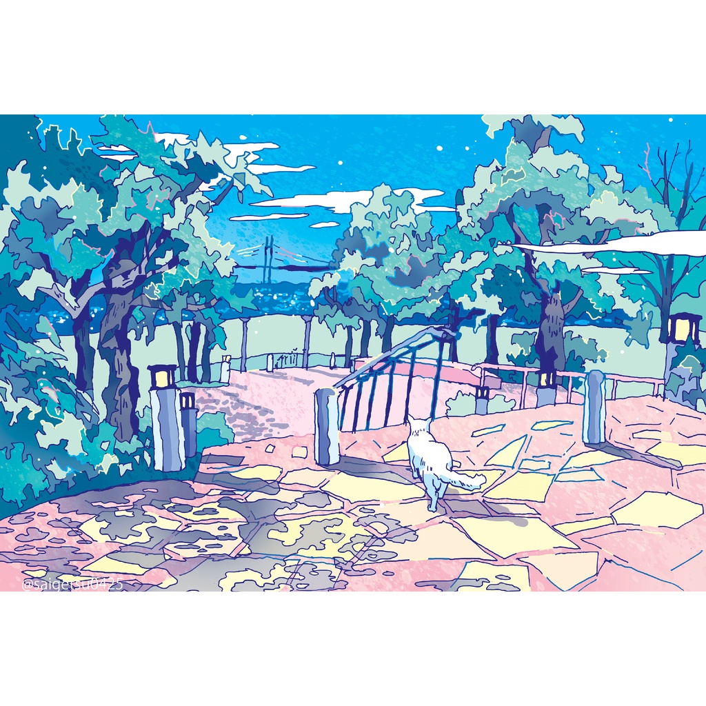 postcard「湿った空気、少しの風」長崎の風景/Nagasaki