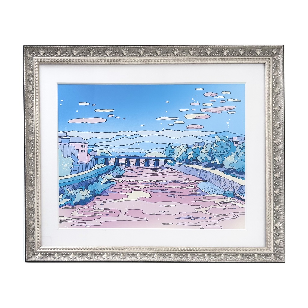 出力作品「鴨川の風景」/ Framed print [Kyoto]