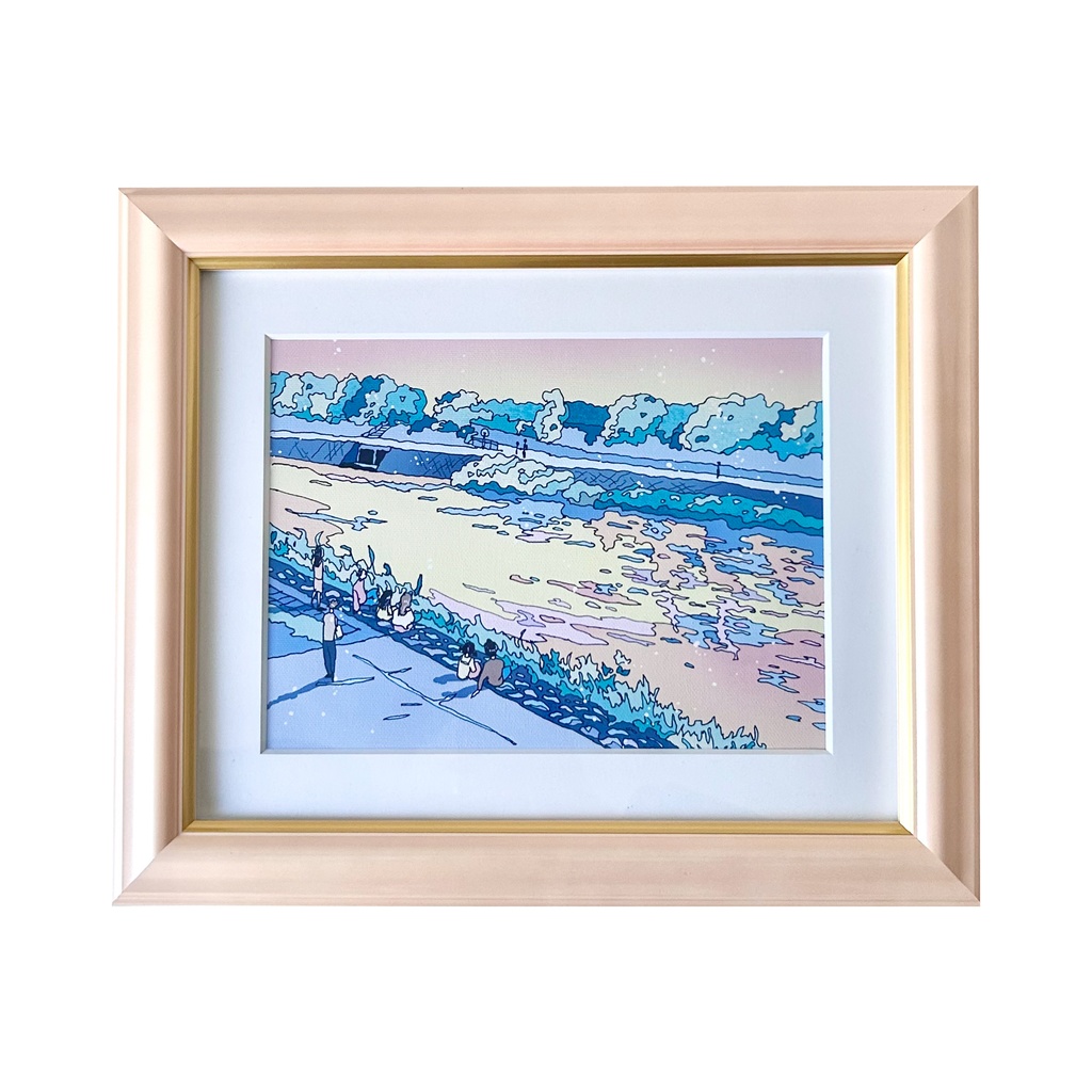 出力作品「鴨川の風景」/ Framed print [Kyoto]