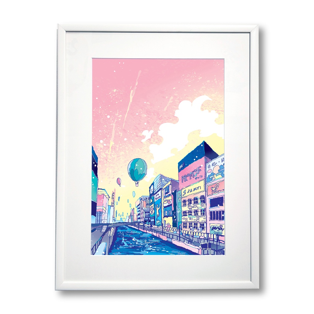 出力作品「なんば」なんばの風景/ Framed print [Osaka,namba]